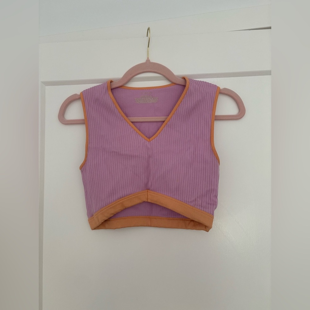 Purple and Orange Tank Crop Top